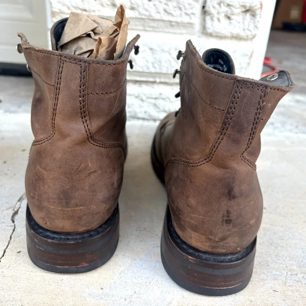 Brown suede Thursday laceup boots 9.5
